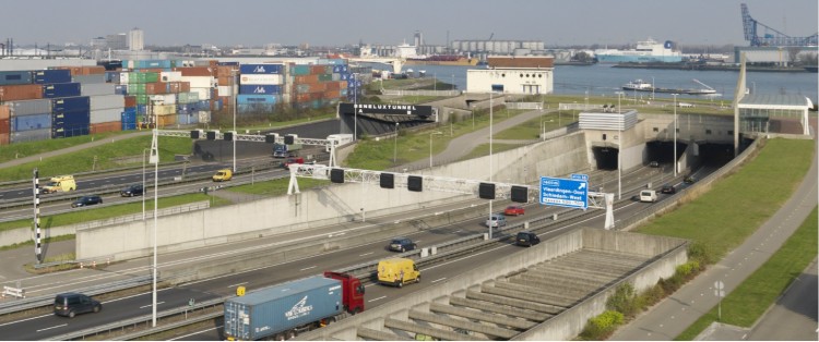 Weekendafsluiting Beneluxtunnel richting Bergen op Zoom