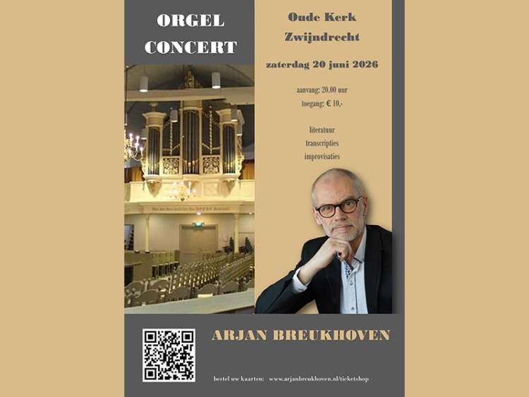 Orgelconcert Arjan Breukhoven in de Oude Kerk