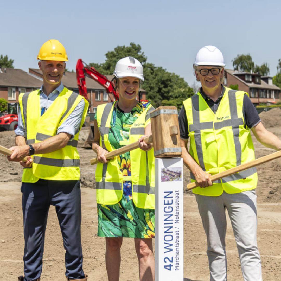 Eerste paal geslagen voor nieuwbouw in Walburg