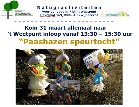 Paashazen speurtocht bij 't Weetpunt