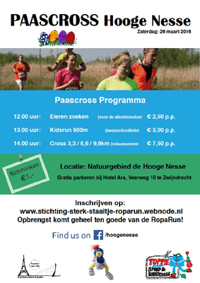 Alweer de 3e editie van de Paascross in de Hooge Nesse
