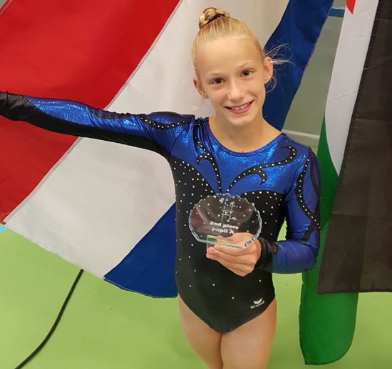 Melanie Stout tweede tijdens internationaal turntoernooi